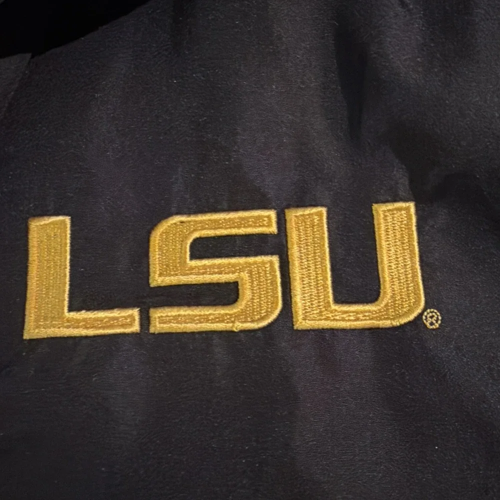 Rare LSU TIGERS 1990-2000's vintage Box Seat Clothing Co quarter-zip jacket XXL